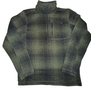 The North Face Fleece Pullover Sm and Green Plaid Quarter Zip Gorpcore Hiking
